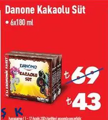 Danone Kakaolu Süt 6x180 ml