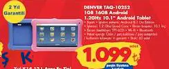 Denver TAQ-10252 1 GB 16 GB Android 1.2 Ghz 10.1 inç Android Tablet