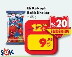 Eti Ketçaplı Balık Kraker 65 g