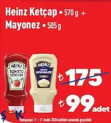 Heinz Ketçap 570 g/Mayonez 505 g