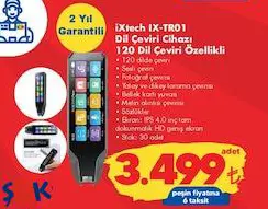 iXtech IX-TR01 Dil Çeviri Cihazı 120 Dil Çeviri Özellikli