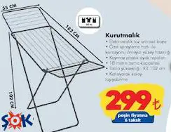 Kurumalık 55x182x102 cm