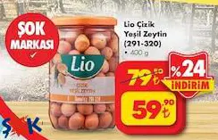 Lio Çizik Yeşil Zeytin (291-320) 400 g