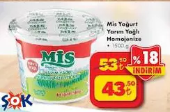 Mis Yoğurt Yarım Yağlı Homojenize 1500 g