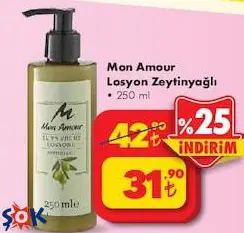 Mon Amour Losyon Zeytinyağlı 250 ml