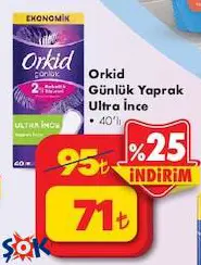 Orkid Günlük Yaprak Ultra İnce 40'lı