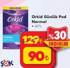 Orkid Günlük Ped Normal 40'lı