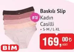 Casilli Baskılı Slip Külot Kadın 5'li