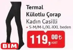 Casilli Termal Külotlu Çorap Kadın