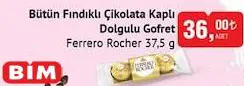 Ferrero Rocher Bütün Fındıklı Çikolata Kaplı Dolgulu Gofret 37,5 g