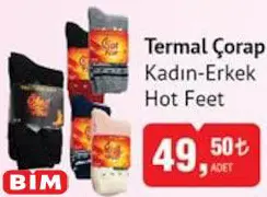 Hot Feet Termal Çorap Kadın/Erkek