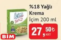 İçim %18 Yağlı Krema 200 ml