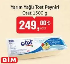 Otat Yarım Yağlı Tost Peyniri 1500 g