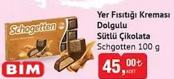 Schgotten Yer Fıstığı Kreması Dolgulu Sütlü Çikolata 100 g