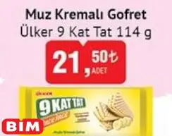 Ülker 9 Kat Tat Muz Kremalı Gofret 114 g