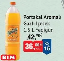 Yedigün Portakal Aromalı Gazlı İçecek 1.5 L