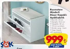 Ruumstore Minderli Düşer Kapaklı Ayakkabılık