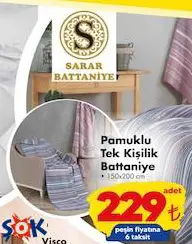 Sarar Pamuklu Tek Kişilik Battaniye