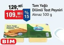 Aknaz Tam Yağlı Dilimli Tost Peyniri 500 G