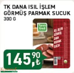 Tarım Kredi Birlik Dana Isıl İşlem Görmüş Parmak Sucuk 300 G