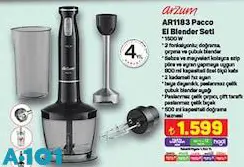 Arzum AR1183 Pacco El Blender Seti 1500 W