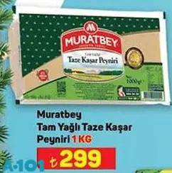 Muratbey Tam Yağlı Taze Kaşar Peyniri 1 Kg