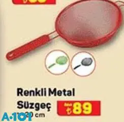 Renkli Metal Süzgeç 20 Cm