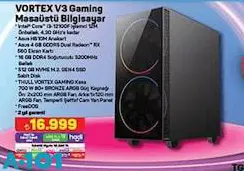 Thull Vortex V3 Gaming Masaüstü Bilgisayar Oyun Bilgisayarı