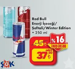 Redbull Enerji İçeceği 250 Ml