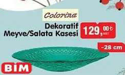 Colorina Dekoratif Meyve/Salata Kasesi 28 Cm