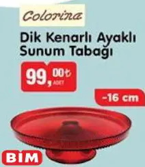 Colorina Dik Kenarlı Ayaklı Sunum Tabağı 16 Cm