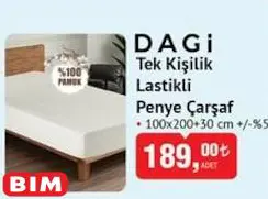 Dagi Tek Kişilik Lastikli Penye Çarşaf