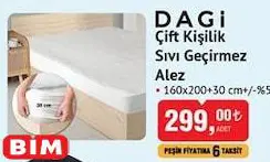 Dagi Çift Kişilik Sıvı Geçirmez Alez