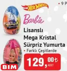 Hot Wheels/Barbie Oyuncak Lisanslı Mega Kristal Sürpriz Yumurta