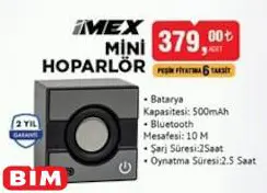 Imex Mini Hoparlör