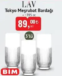 Lav Tokyo Meşrubat Bardağı 395 Cc 3'Lü