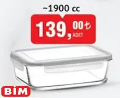 Lav Kilitli Saklama Kabı 1900 Cc