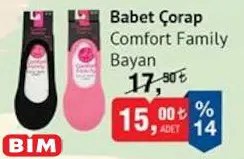 Comfort Family Babet Çorap Bayan