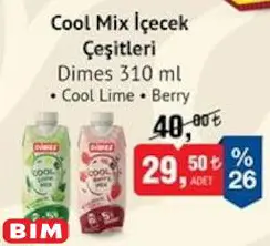 Dimes Cool Mix İçecek Çeşitleri 310 ml