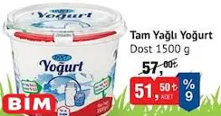 Dost Tam Yağlı Yoğurt 1500 g