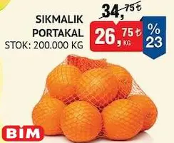 Sıkmalık Portakal kg