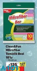 Clean&Fun Mikrofiber Temizlik Bezi 10'Lu