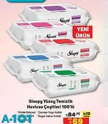 Sleepy Yüzey Temizlik Havlusu Çeşitleri 100'Lü