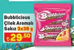 Bubbliclous Çilek Aromalı Sakız 3X38 G