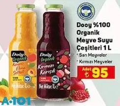 Dooy %100 Organik Meyve Suyu Çeşitleri 1 L