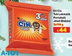 Eti Cin Tek Lokmalık Portakallı Jöleli Bisküvi 3X114 G