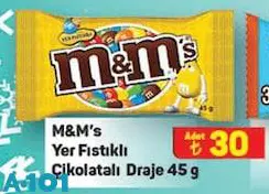 M&M's Yer Fıstıklı Çikolatalı Draje 45 G