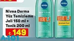 Nivea Derma Yüz Temizleme Jeli 150 Ml + Tonik 200 Ml