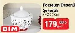 Benante Porselen Desenli Şekerlik 10 cm