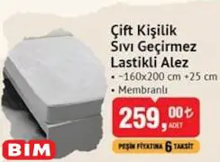 Çift Kişilik Sıvı Geçirmez Lastikli Alez